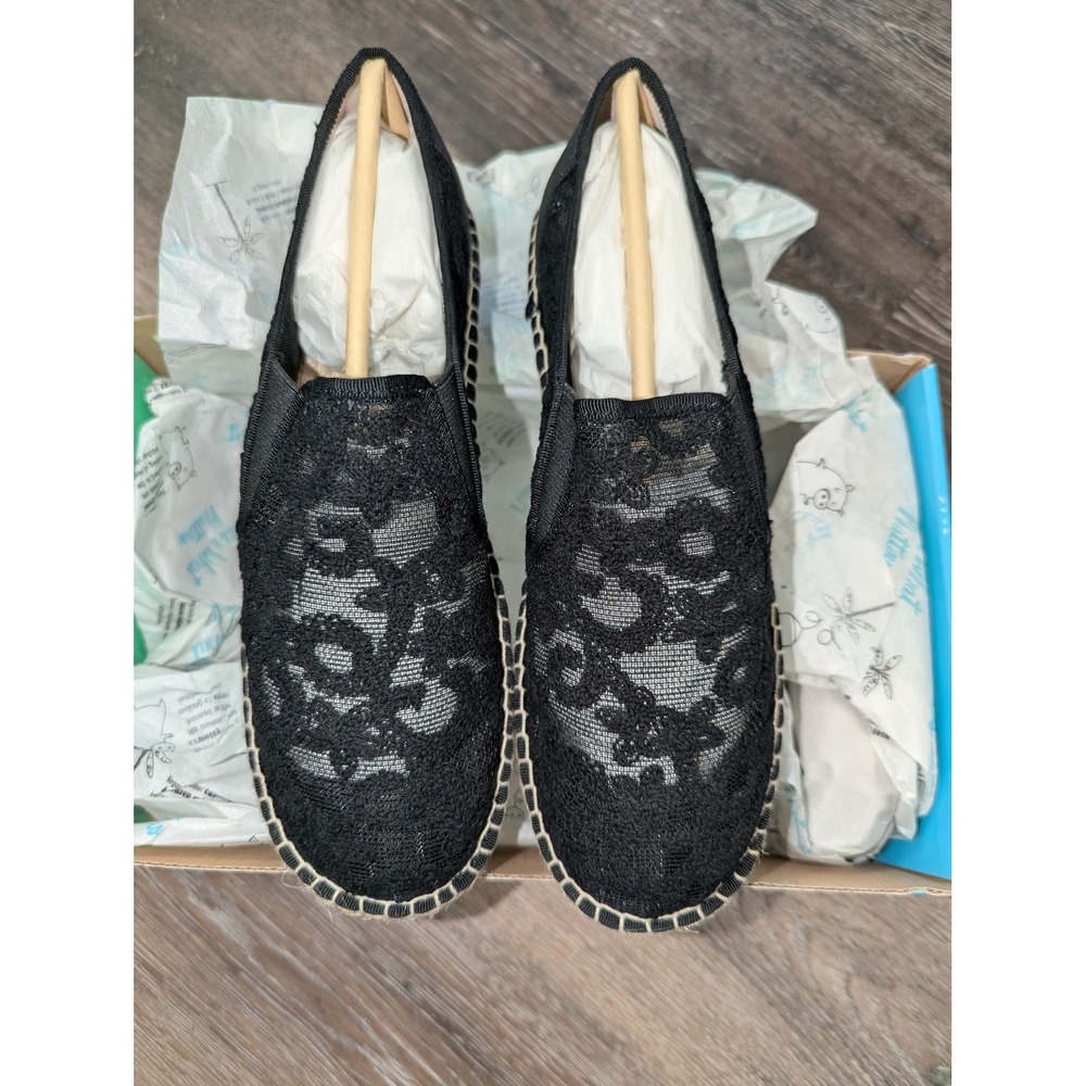 BC‎ Footwear House of Mirrors Black Lace Slip On Espadrilles NB06810 Sz 8